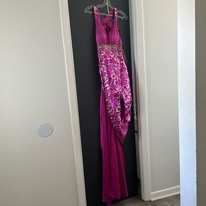 Homecoming pink sequin formal/prom dress size 2 junior teen